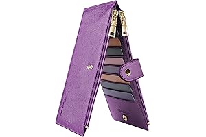 Womens Wallet RFID Blocking Bifold Multi Card Case Wallet with Zipper Pocket...