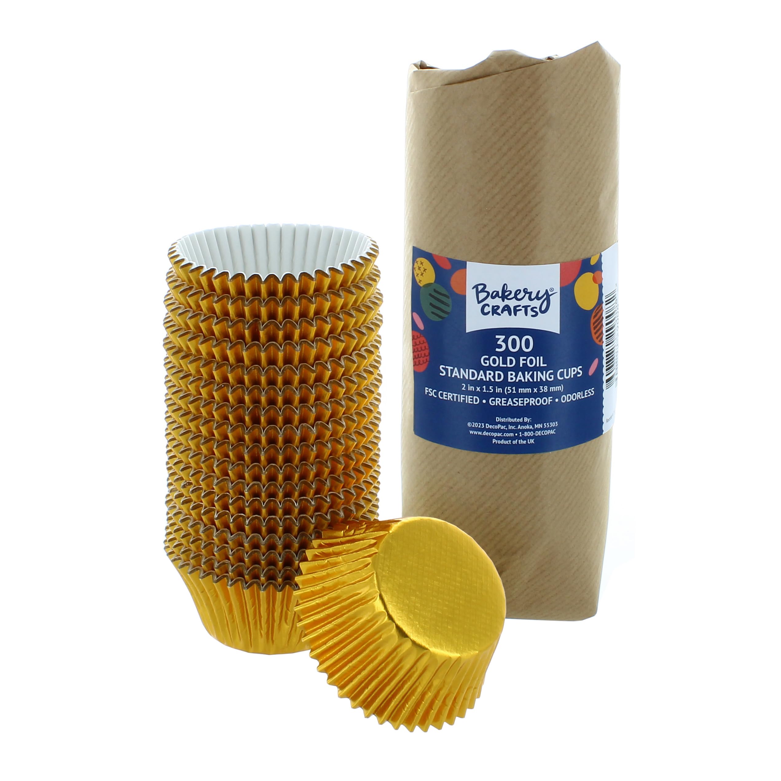 Gold Baking Cups Premium Foil Cupcake Liners Standard Size Muffin