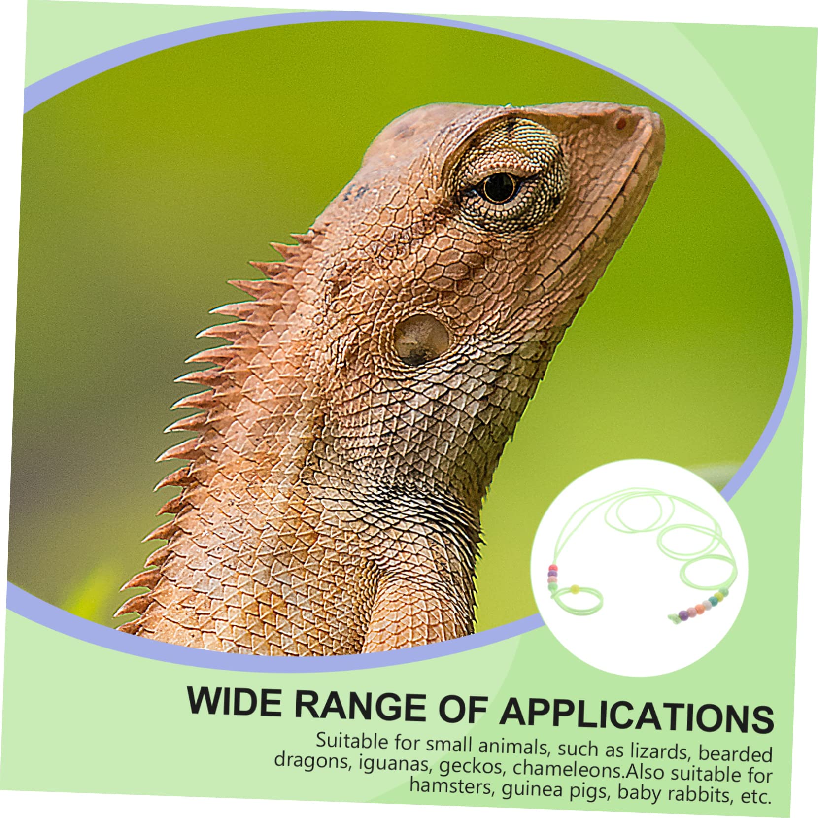 VANZACK Lizard Traction Rope Reptile Harness Night-Glow Leash Durable Material for Small Animals