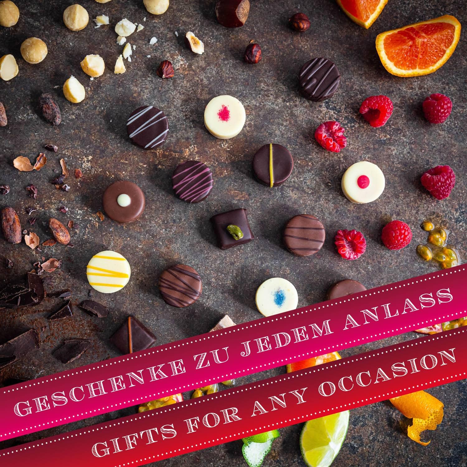 Hallingers Genuss Manufaktur Pralinen Geschenk - ohne Alkohol, handmade aus Confiserie-Edelkakao in wertiger XXL-Geschenkbox "I love Landsberg", Geschenkidee für Frauen Männer