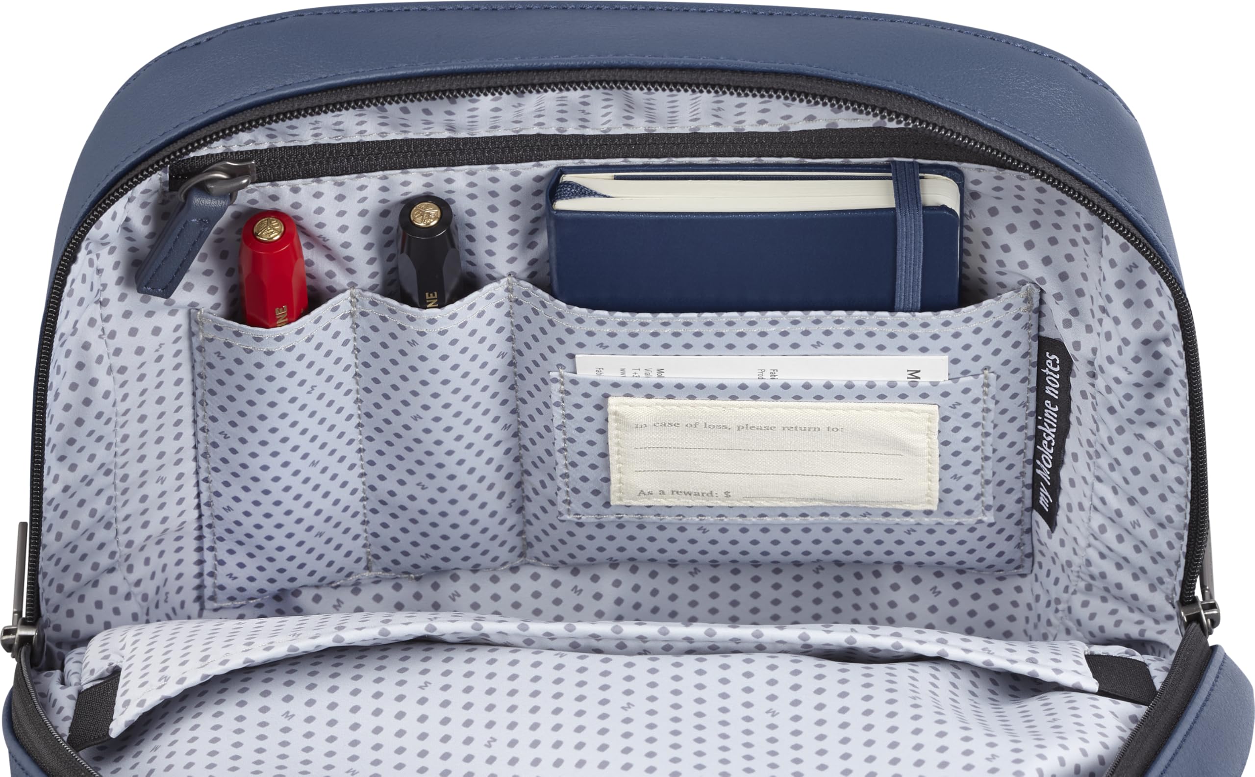 Moleskine Zaino Small Collezione Classic, Zaino Porta PC Compatibile con Laptop, Notebook e iPad fino a 11", Dimensioni 25 x 36 x 7 cm, Colore Blu Zaffiro
