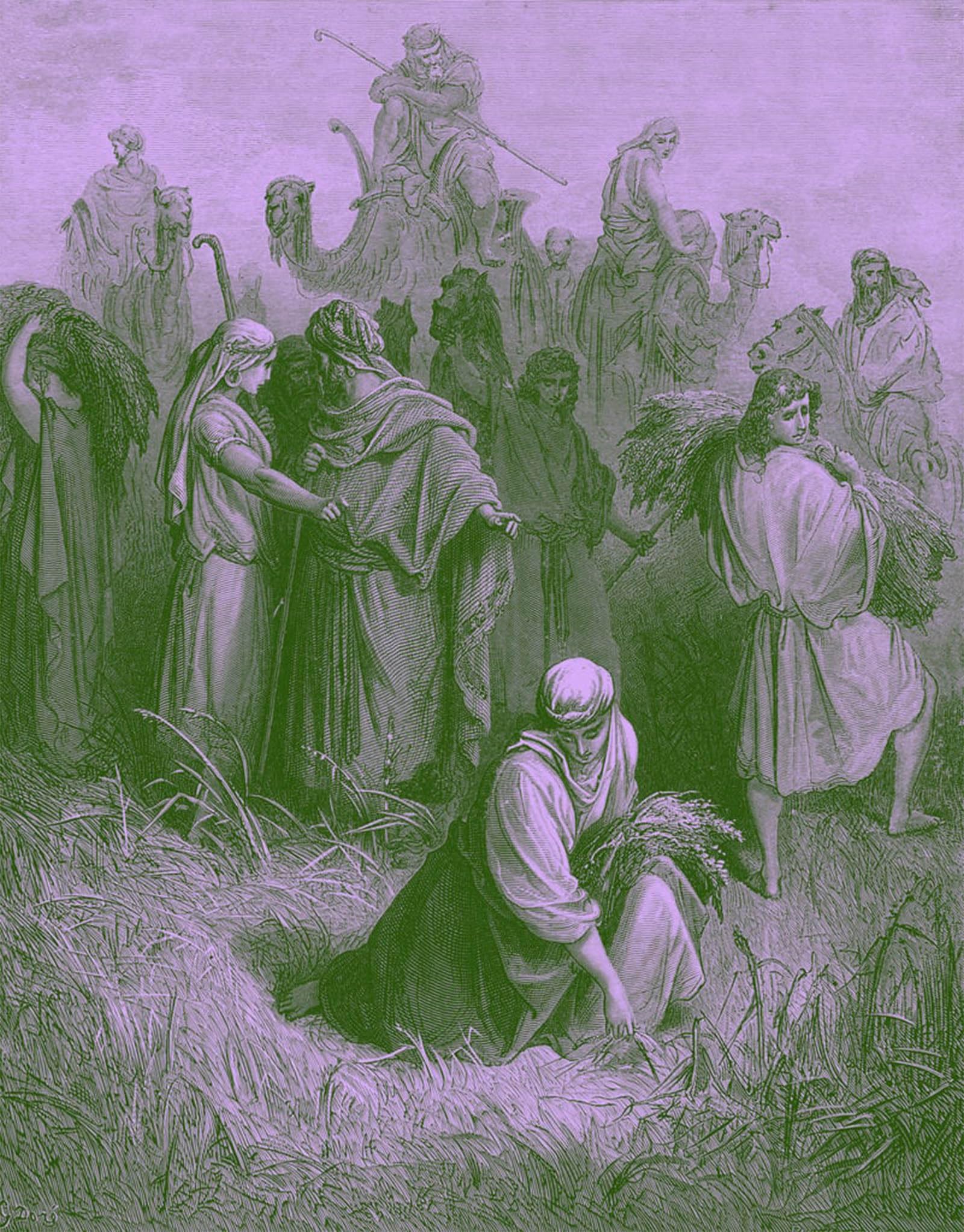 POSTERIIk Famous Modern Artwork Art Mural Boaz and Ruth by Gustave Dore Oil Paintings Pictures for Home Decor 60x90cm