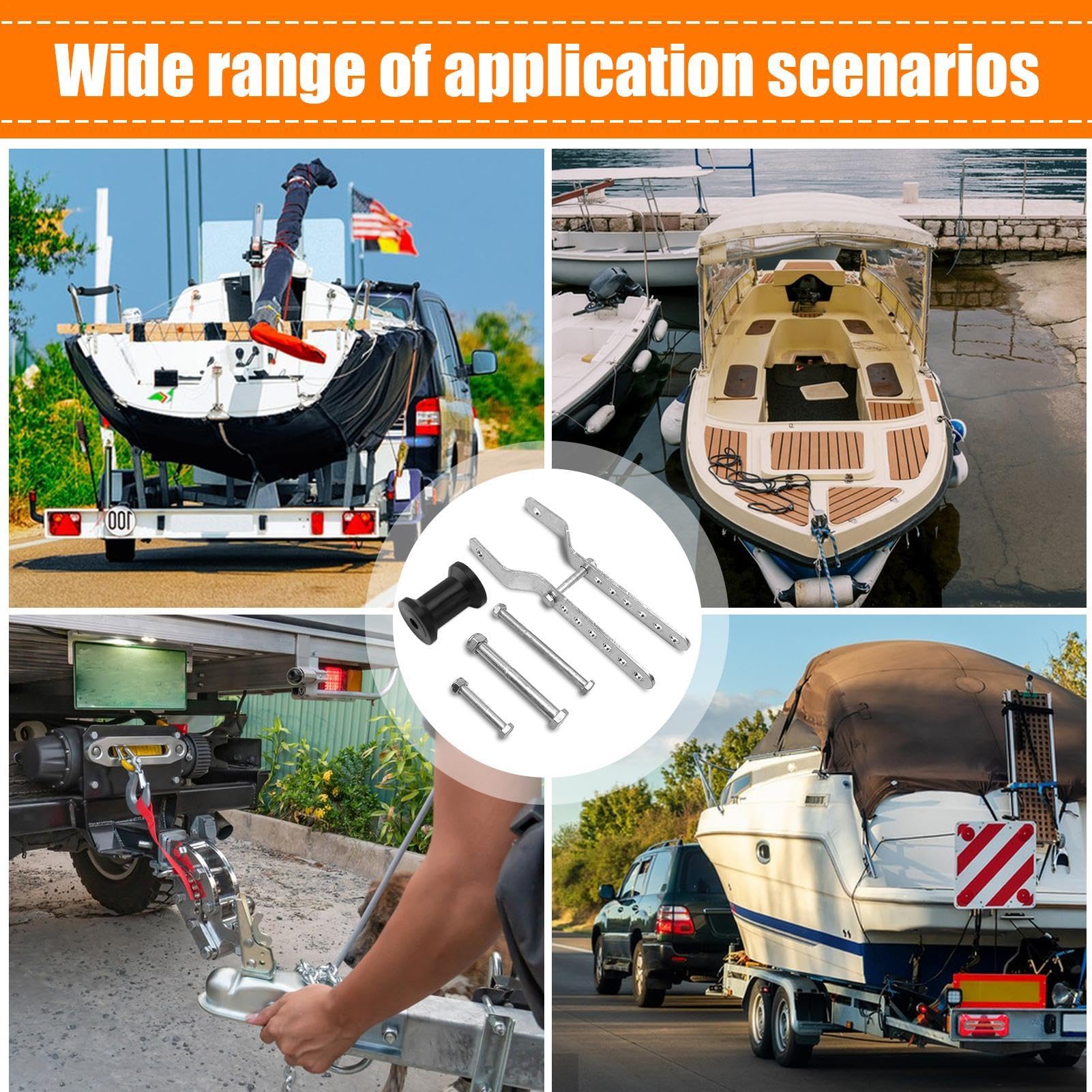 Amazon.co.jp: ボート トレーラー用キール ローラー、ブラケット付き