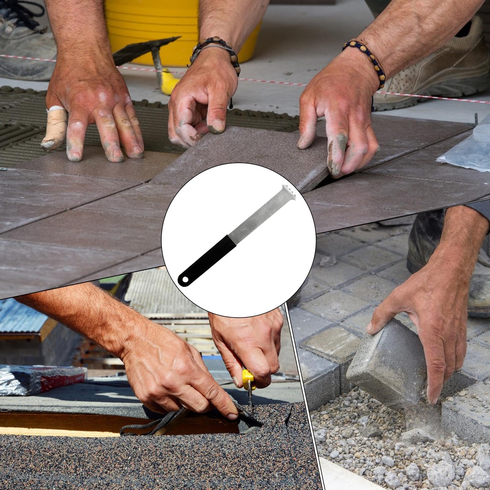 Outil Pour Retirer Les Pavés Gadget De Remplacement De Briques/Blocs | Extracteur de dalles avec dents pour joints Idéal jardin, pelouse, terrasse, parc, particuliers, débutants, paysagi