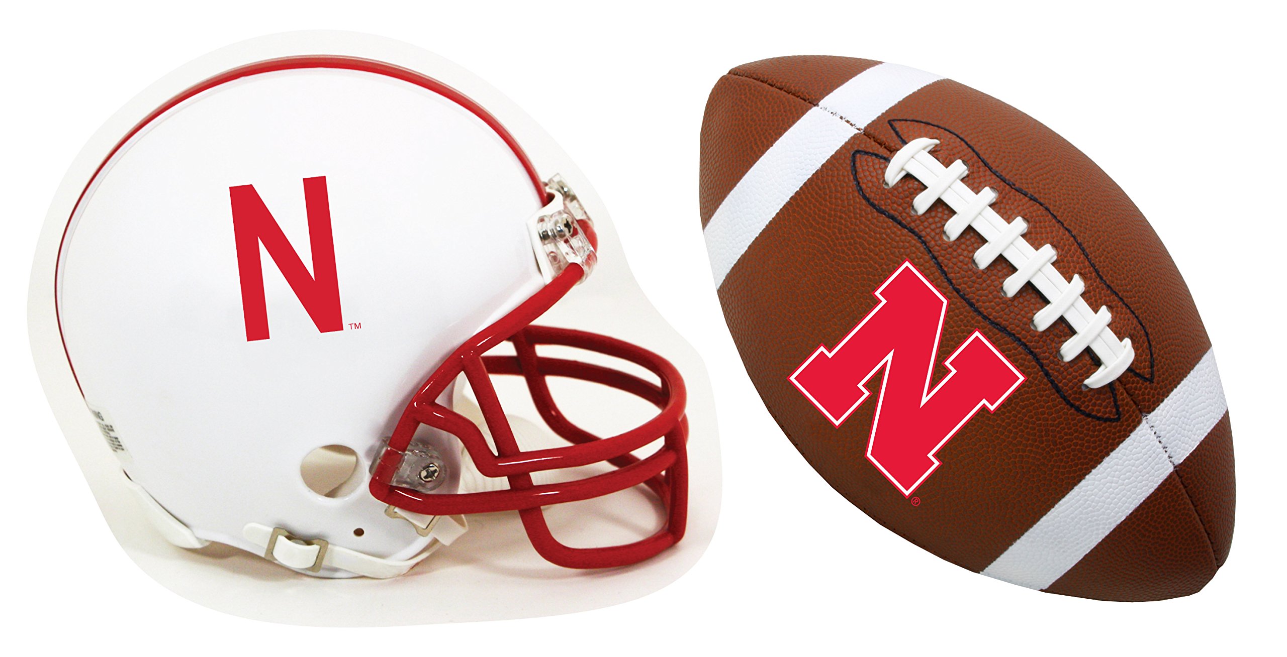 Nebraska Cornhuskers Helmet and Football Magnet Set Officially Licensed Collegiate Product