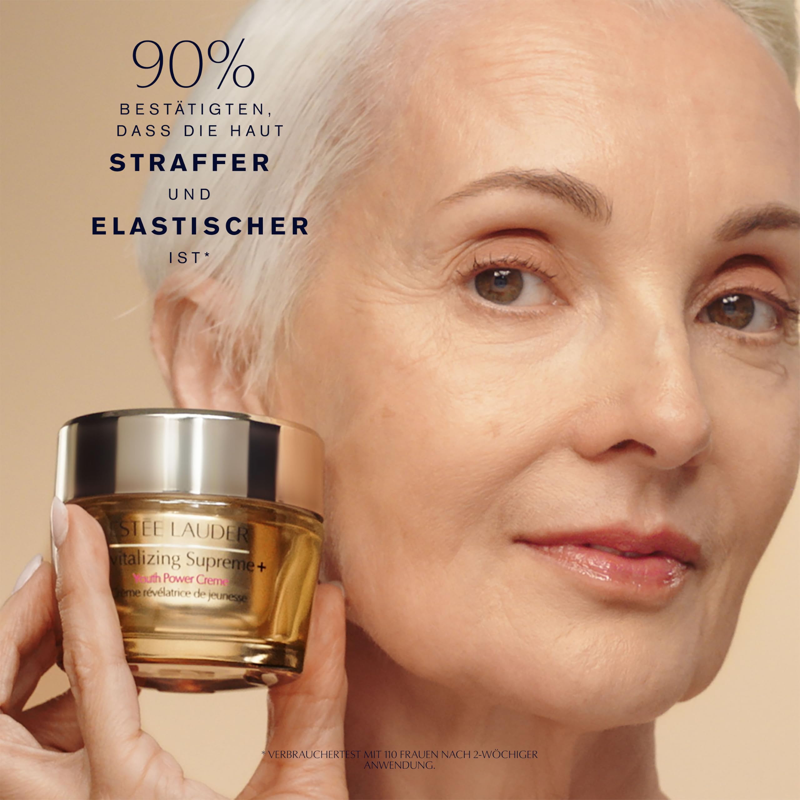 Estée Lauder Revitalising Supreme+ Youth Power Cream | Gesichtscreme mit Hyaluron & Peptiden | Strafft, liftet & spendet 72 Stunden Feuchtigkeit | Für alle Hauttypen, 75ml