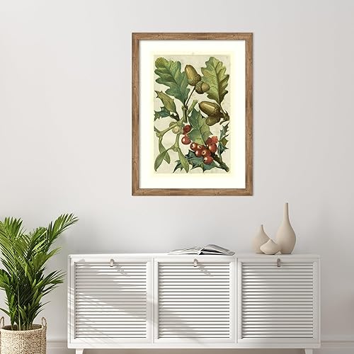 Miniatura 5 de Amanti Art Lienzo decorativo para pared enmarcado de 44 x 32 pulgadas, frutas y follaje II por Vision Studio, arte de pared de naturaleza,