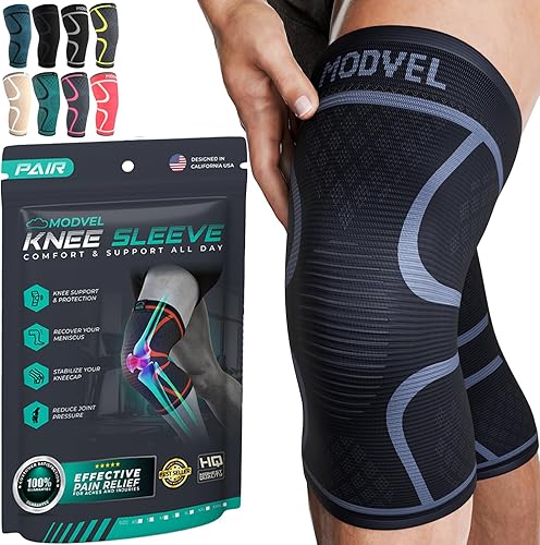 Modvel Rodillera de compresión para mujeres y hombres, para dolor de rodilla, manga de compresión para desgarro de menisco, ACL y artritis, alivio disponible en Yaxa Peru