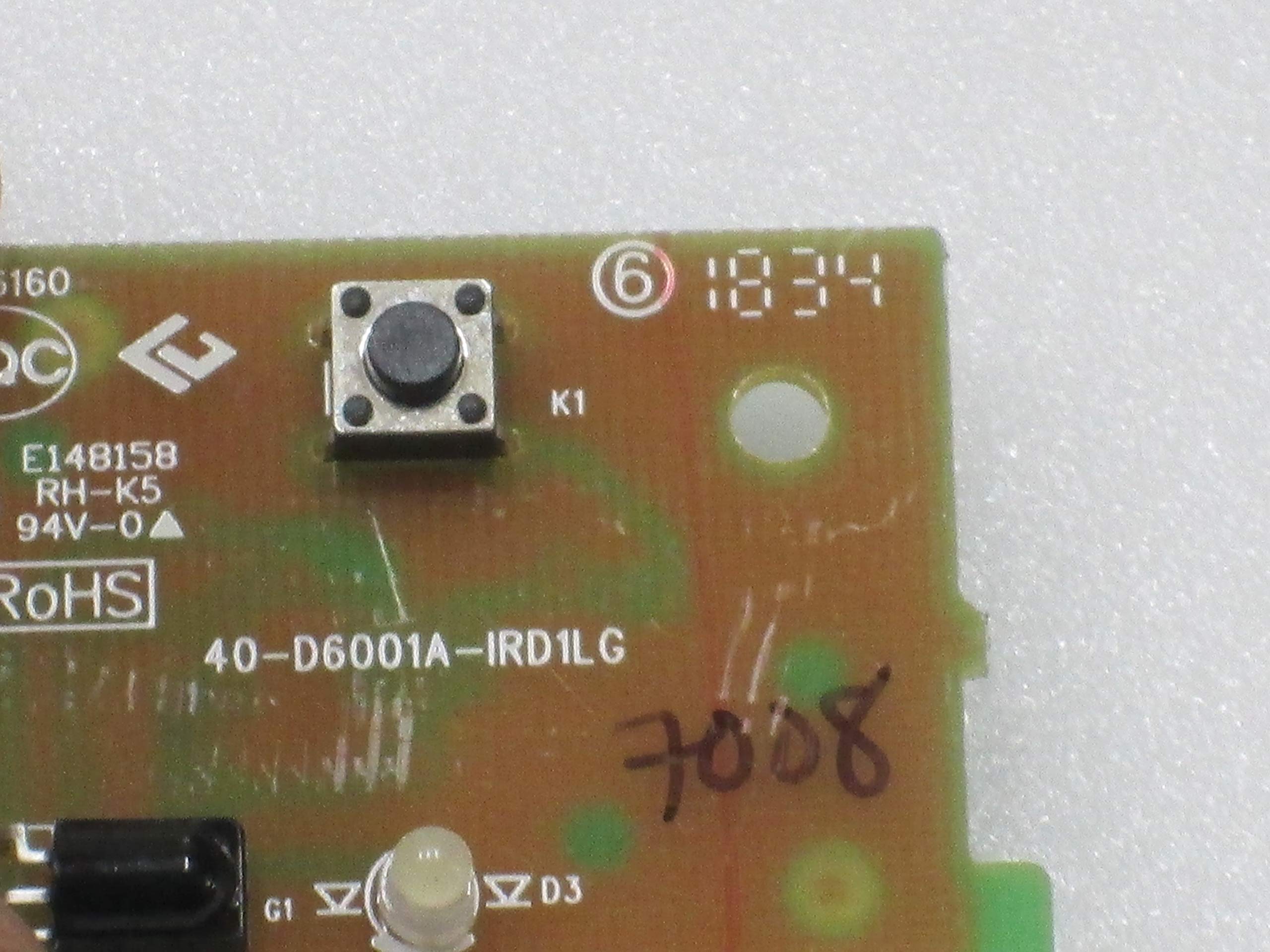 Power Button/IR Sensor Board 40-D6001A-IRD1LG Compatible with TCL 65S421 55S421 40S325 43S325 43S423 50S421