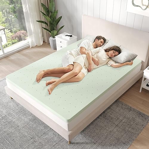 Miniatura 6 de Novilla Cubrecolchón de espuma viscoelástica de gel de 3 pulgadas para un sueño fresco y alivio de presión, cubrecolchón individual XL en una caja,