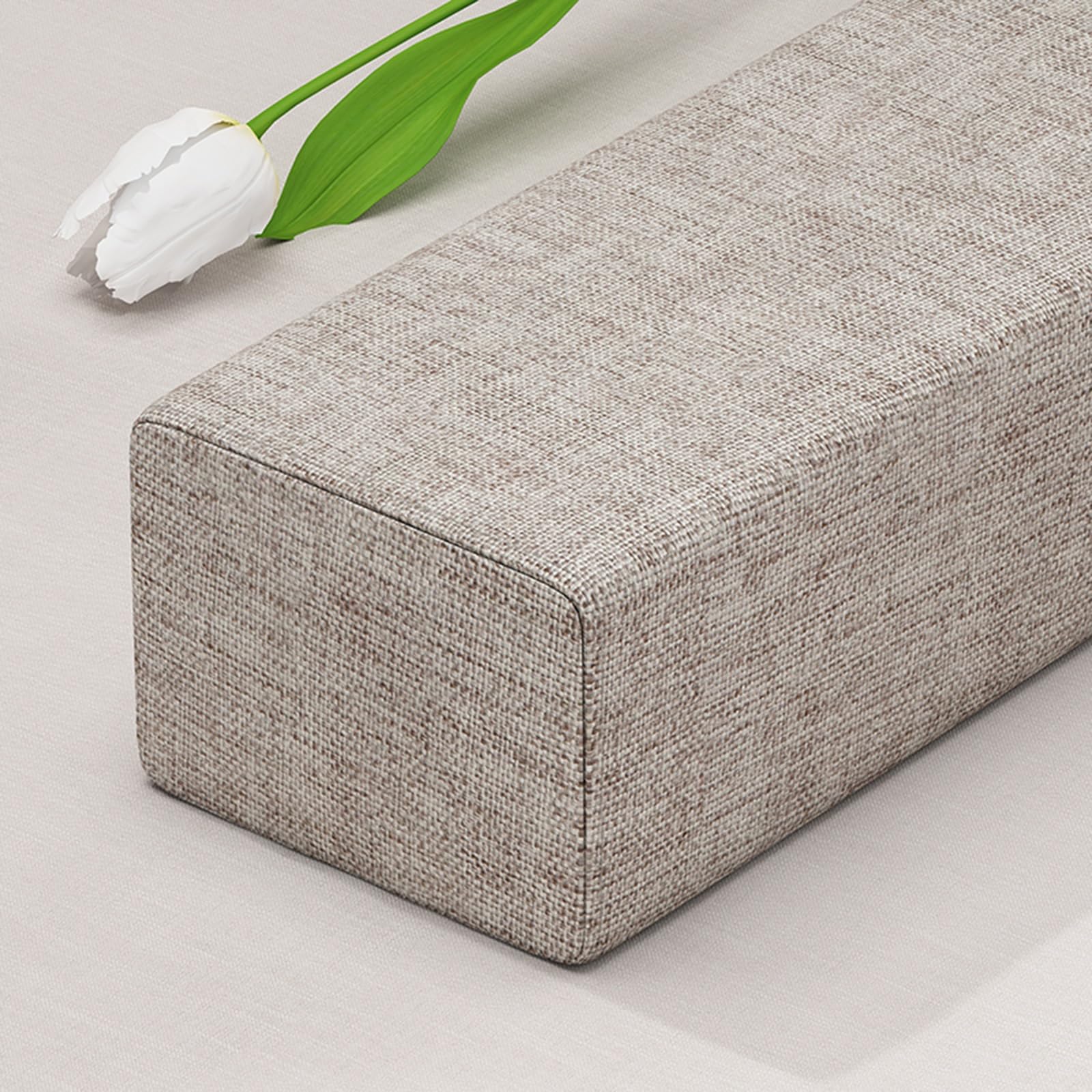 Rectangle Headboard Gap Filler, 1.8 M/ 5.9 FT Long Mattress Extender for King Queen Single Full Double Size Bed, Sofa Chair Armrest Support Cushion Bolster ( Color : ligjt grey , Size : 180x20x3CM/70.