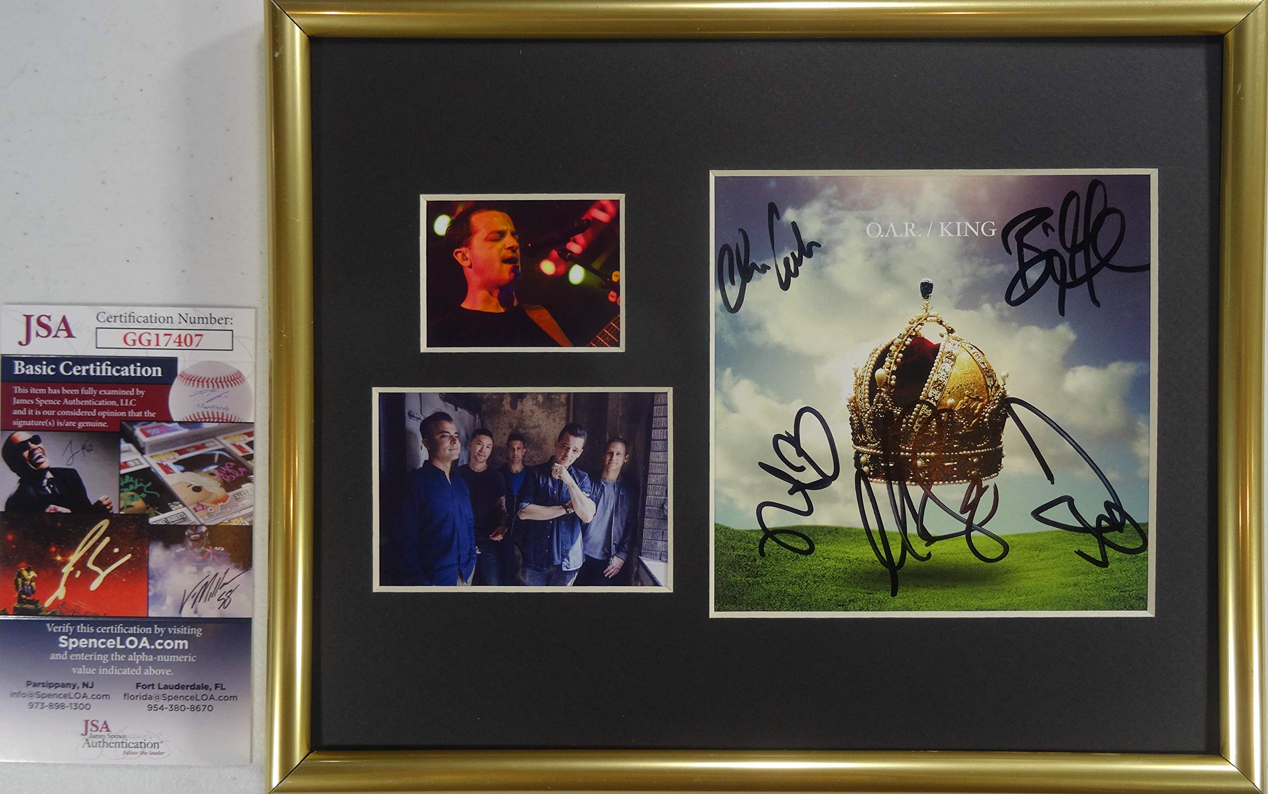 Signed O.A.R. Autographed King Cd Framed Display Wpics Oar Certified Jsa # GG17407