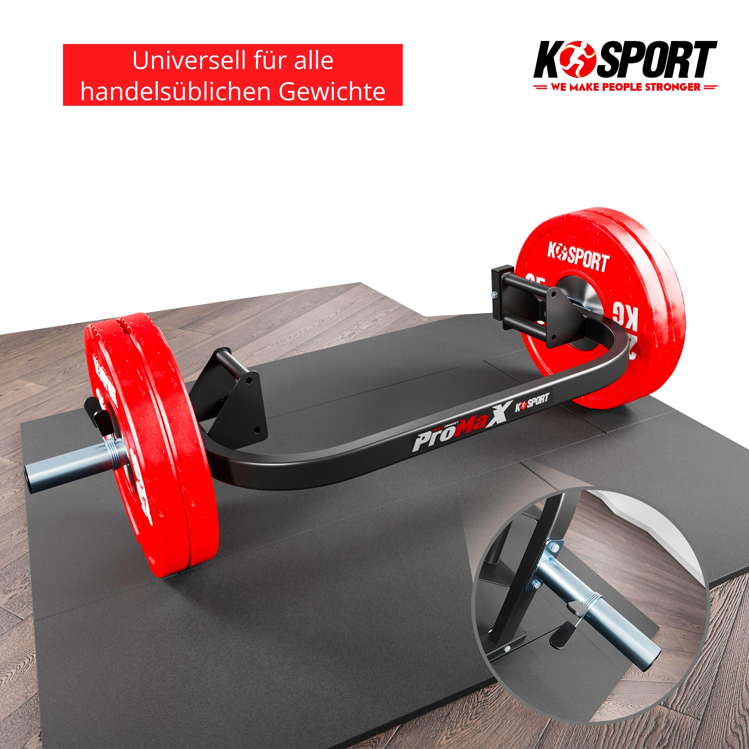 K-Sport: Trap Bar 142cm mit 30mm Aufnahme I Hexagon Stange I Hexagon-Bar I Trizeps-Stange I Olympische Hantelstange bis 200kg belastbar