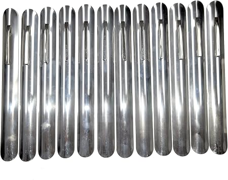 Royal Industries 12 Piece Table Crumber with Pocket Clip, Aluminum Construction, Silver, Commercial Grade