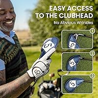 Vista 47 de FINGER TEN Premium Synthetic Leather Stylish Iron & Wedge Golf Head Covers Value 12 Piece Set, Embroidered Labels & Fits Most Clubs Gift Set, Travel