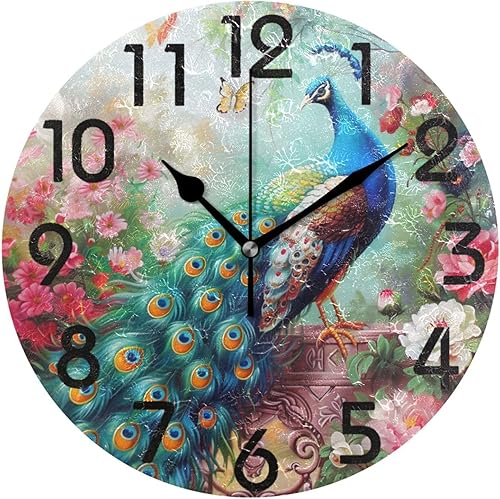 Miniatura 15 de Lifelike - Reloj de pared redondo de mármol blanco en línea negra de 10 pulgadas, analógico, silencioso, sin tictac, para el hogar, cocina, sala de