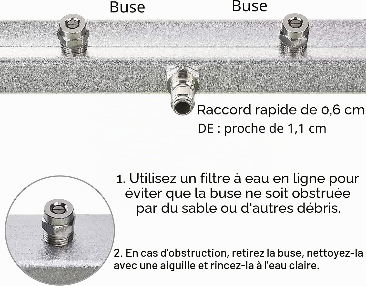 M MINGLE Nettoyeur sous Voiture Haute Pression avec 2 Rallonges, 33cm | Lavage Dessous Voiture avec 4 Buses, Élimine Saleté et Huile du Châssis, pour Camions, SUV, Raccord Rapide 1/4", 280bar