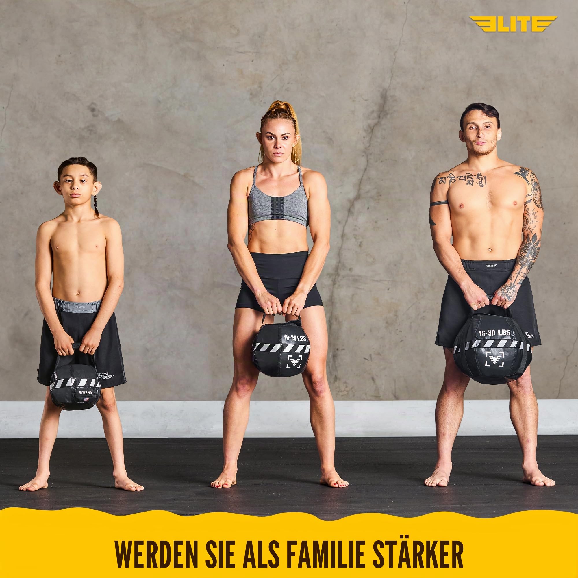 Kettlebell Sandsack - Heavy Duty Sand Weights Bag for Cross Training, Krafttraining, Workout, Functional Fitness, Adjustable Weight, Durable Training Equipment for Home & Gym (Ungefüllt)