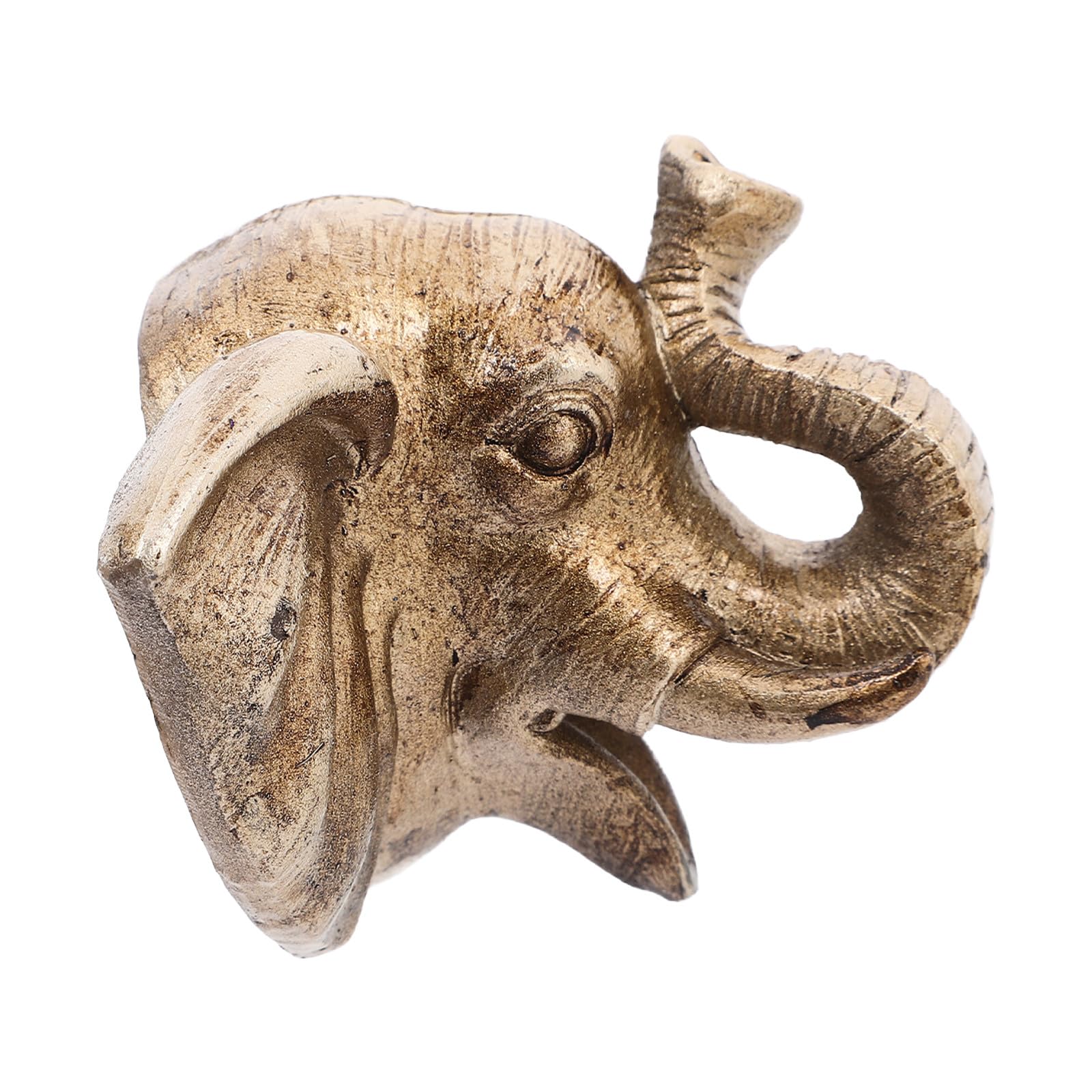 Buse de fontaine murale éléphant Kichvoe en résine dorée pour jet d'eau extérieur