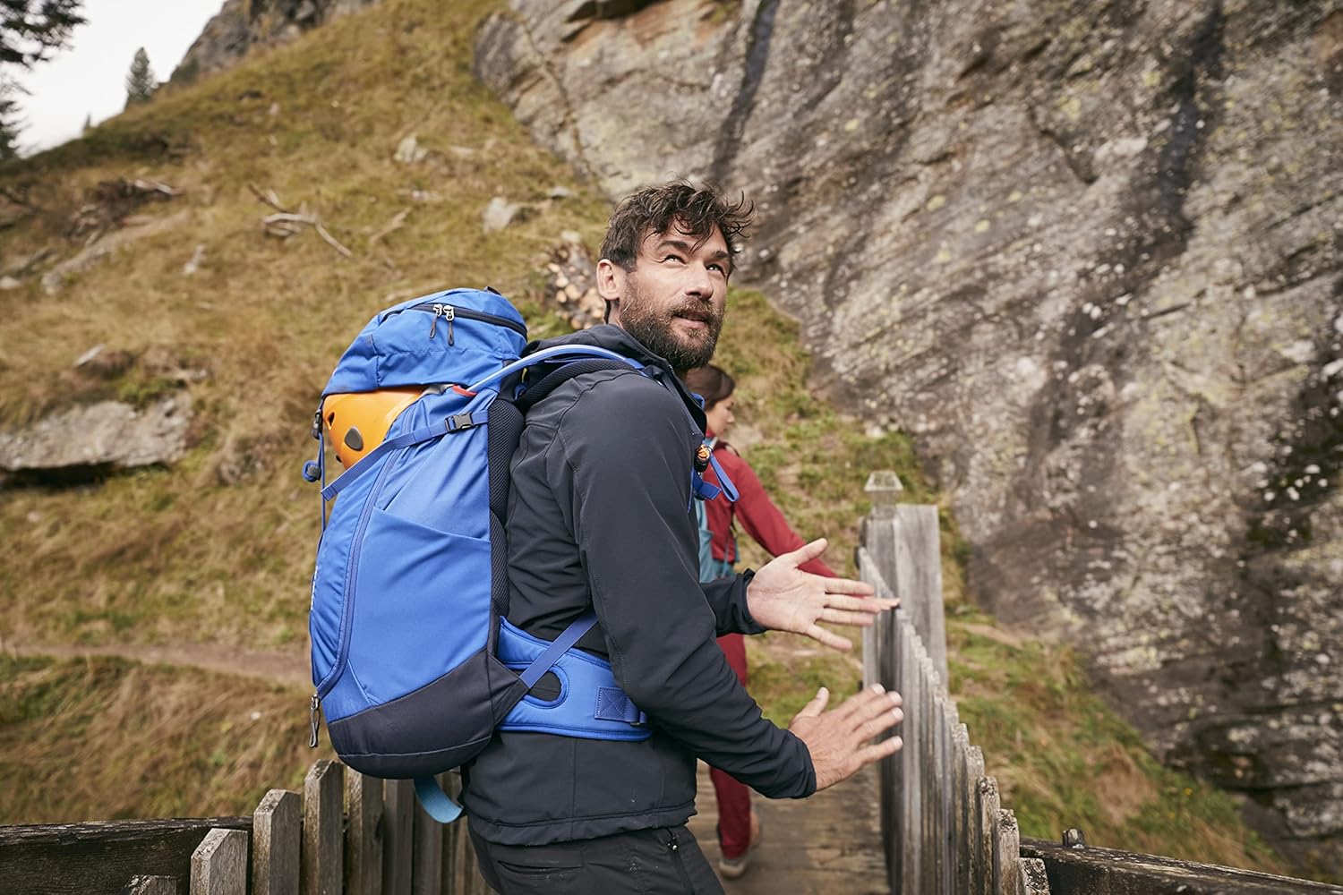 Tatonka Wanderrucksack Norix 32l - Tourenrucksack mit großer Frontöffnung, Karabinerfixierung und 32 Liter Volumen, Blue, 32l