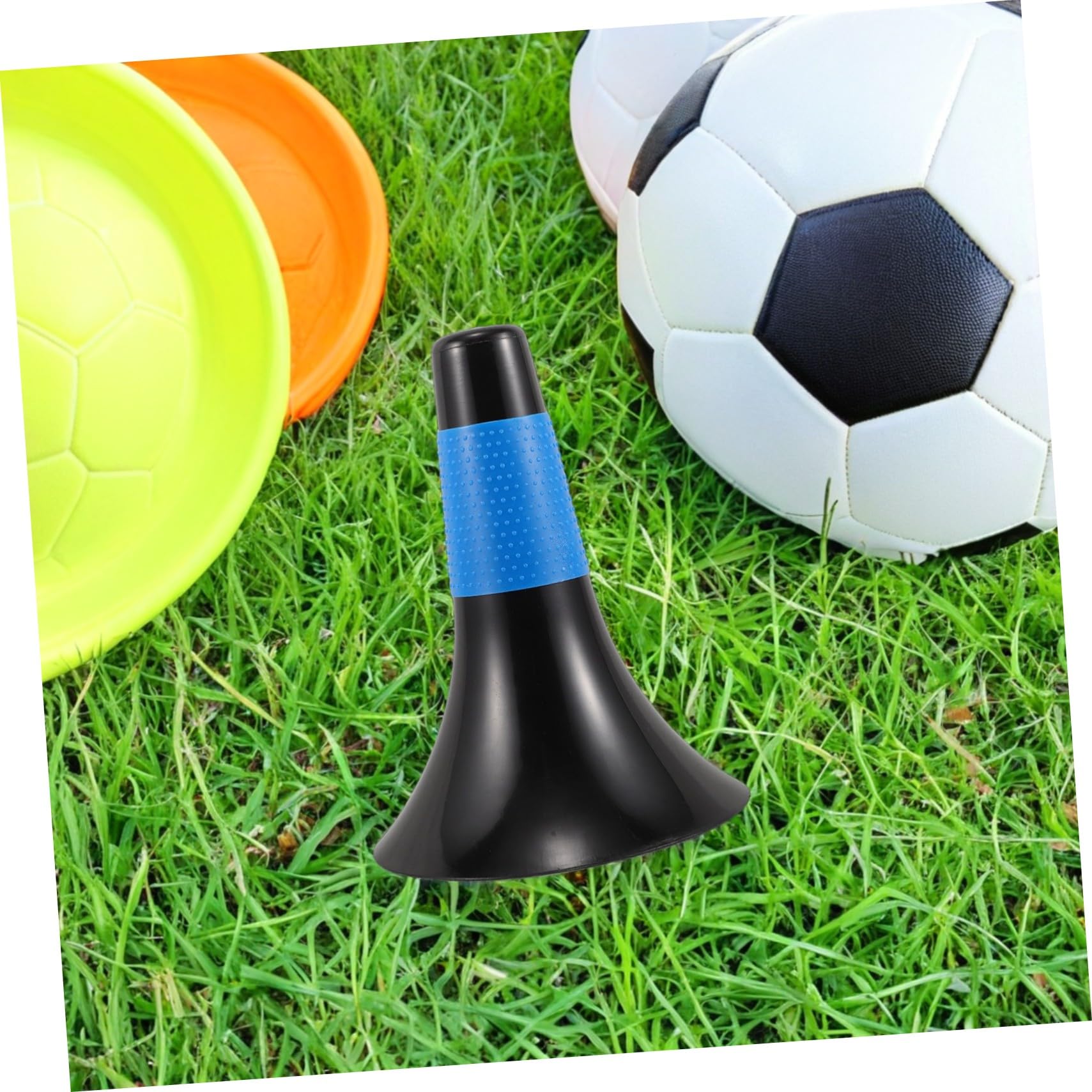 5 Coni per Allenamento Sportivo per Calcio e Basket, in Plastica, Alta visibilità, Design Stabile per Esercizi di Agilità e Ostacoli