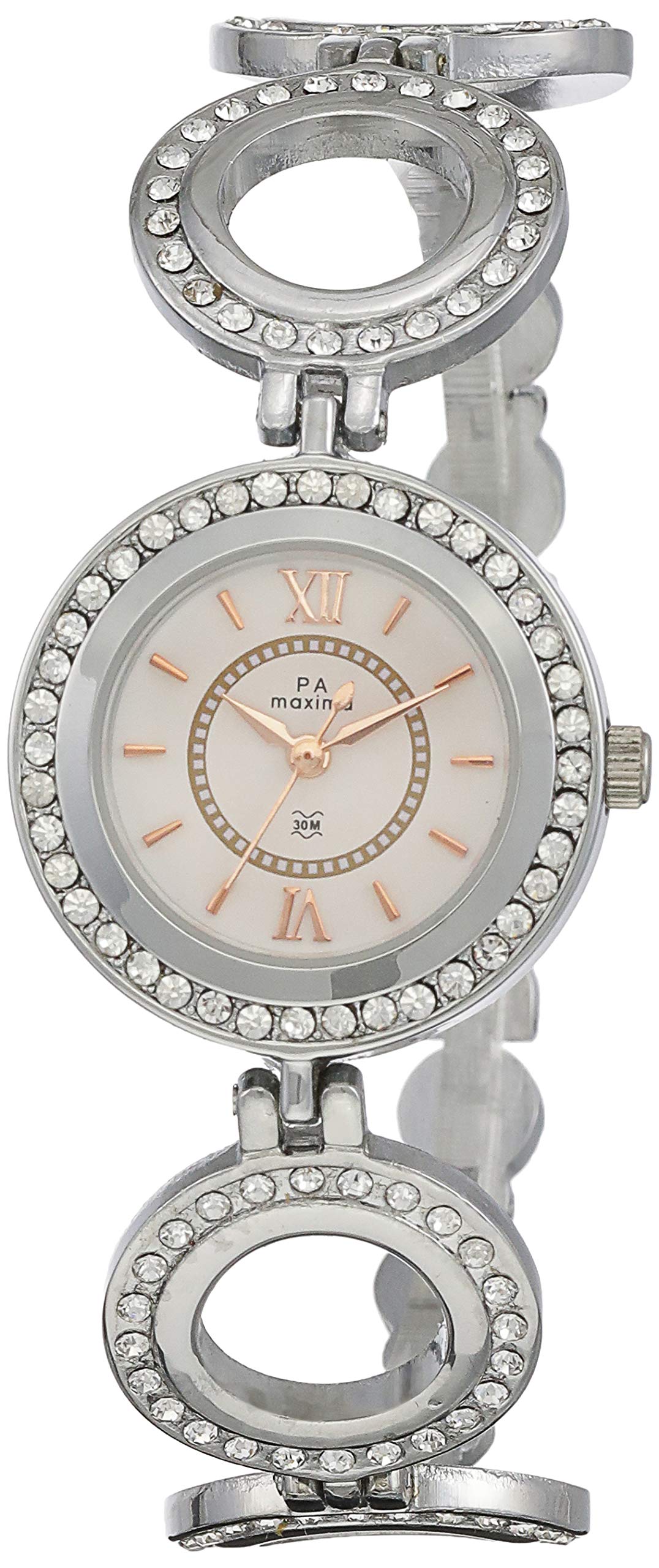MAXIMA Brass Analog White Dial Women Watch-52690Bmli, Silver Band (B07HTH1132) Amazon Price History, Amazon Price Tracker