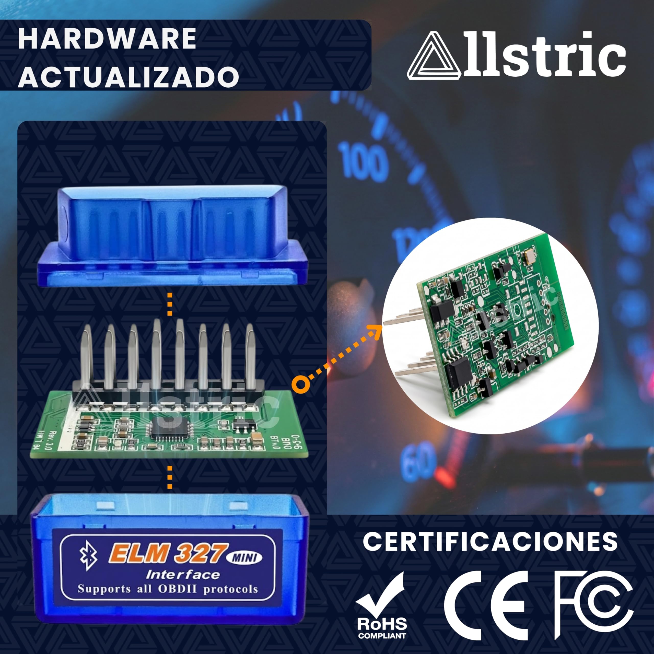 Obd2 Diagnosis Coche Multimarca. ELM 327 Lector y Herramienta de Análisis y Diagnostico. Obd2 Bluetooth OBD Original para Escaner. Maquina Diagnosis Coche de Fallos y Errores.