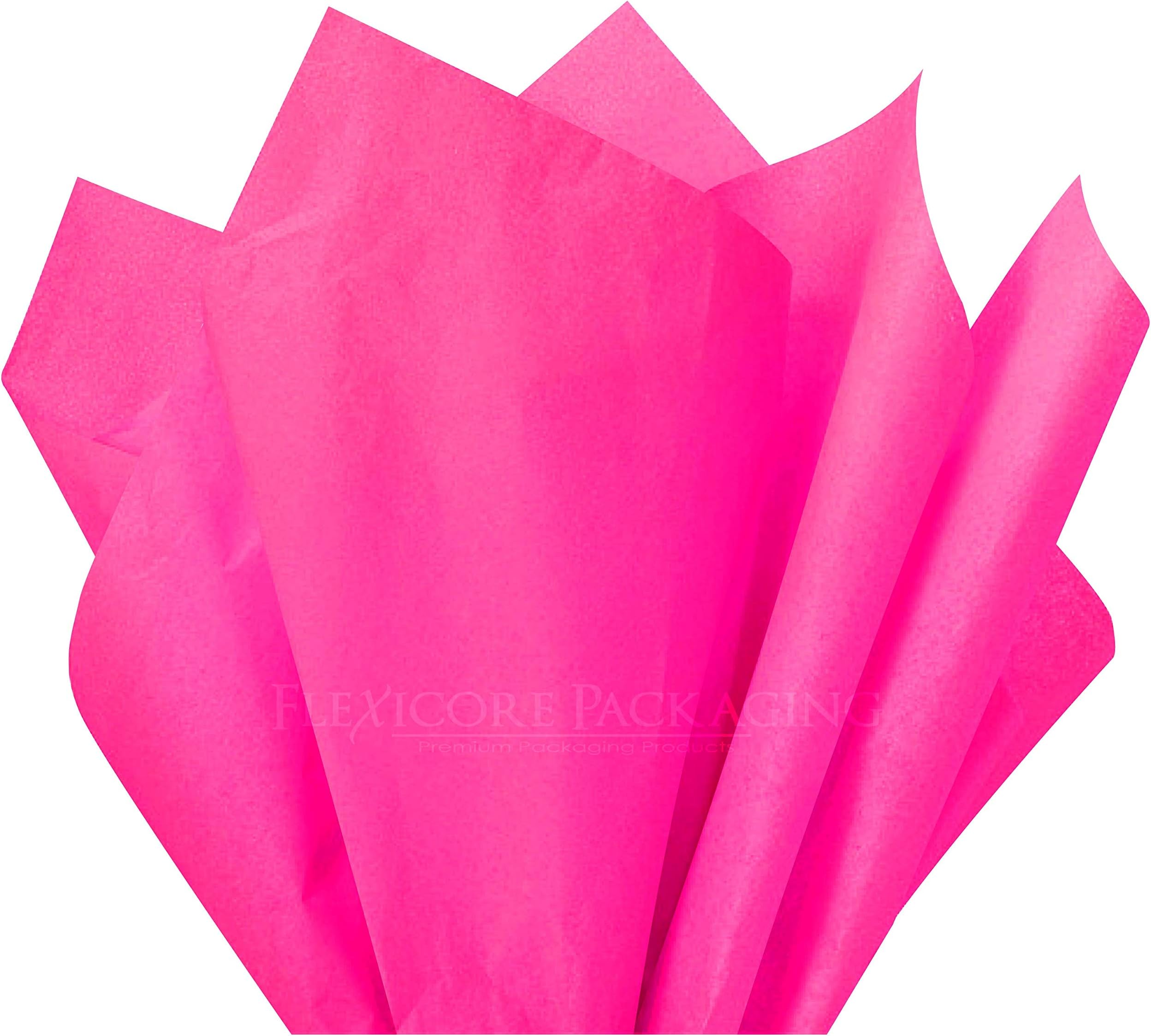 Flexicore Packaging Gift Wrap Tissue Paper | Size: 15 Inch X 20 Inch | Count: 100 Sheets | Color: Azalea Pink