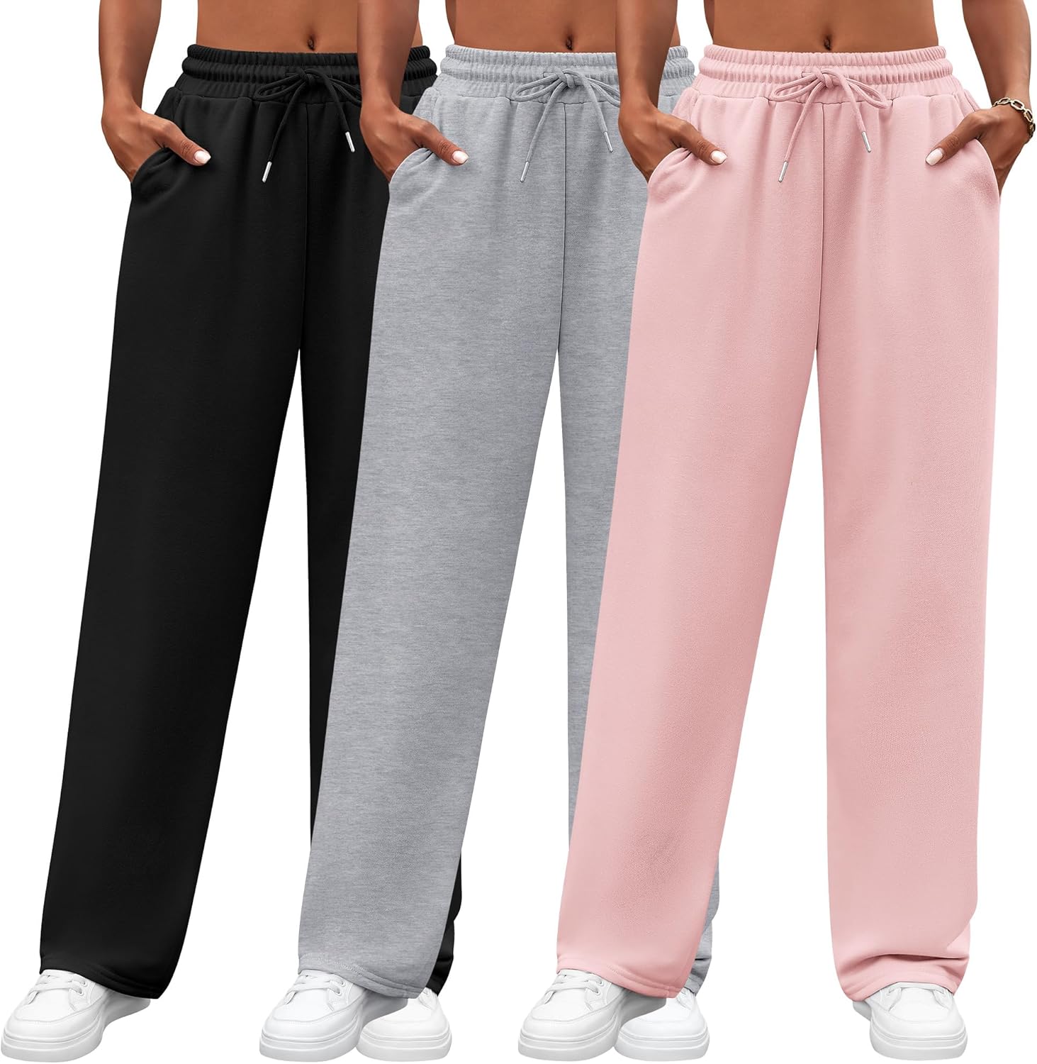 Black, Light Gray, Pink
