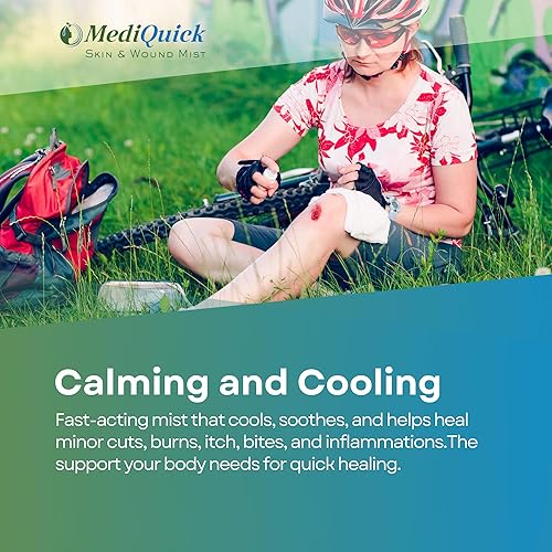 Miniatura 8 de MediQuick Niebla para piel y heridas para enfermedades inflamadas de la piel y la herida  Natural, no tóxico y sin picadura  Ayuda con erupciones
