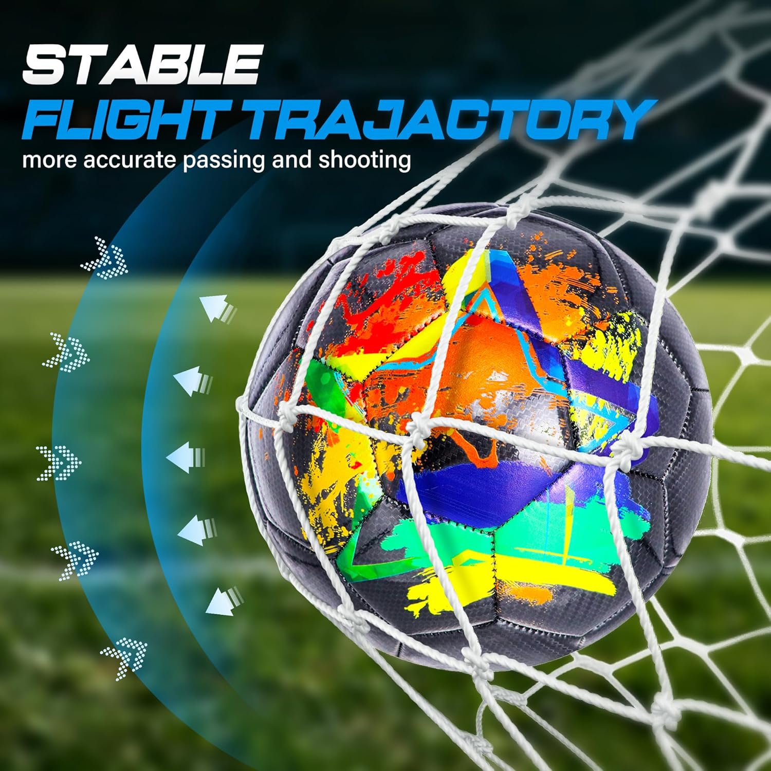 Size 4 Soccer Ball, Durable Long-Lasting Construction Soccer Balls for Kids Teens Boys Girls Youth Soccer Players Skill Practicing Training Gifts - Image 5