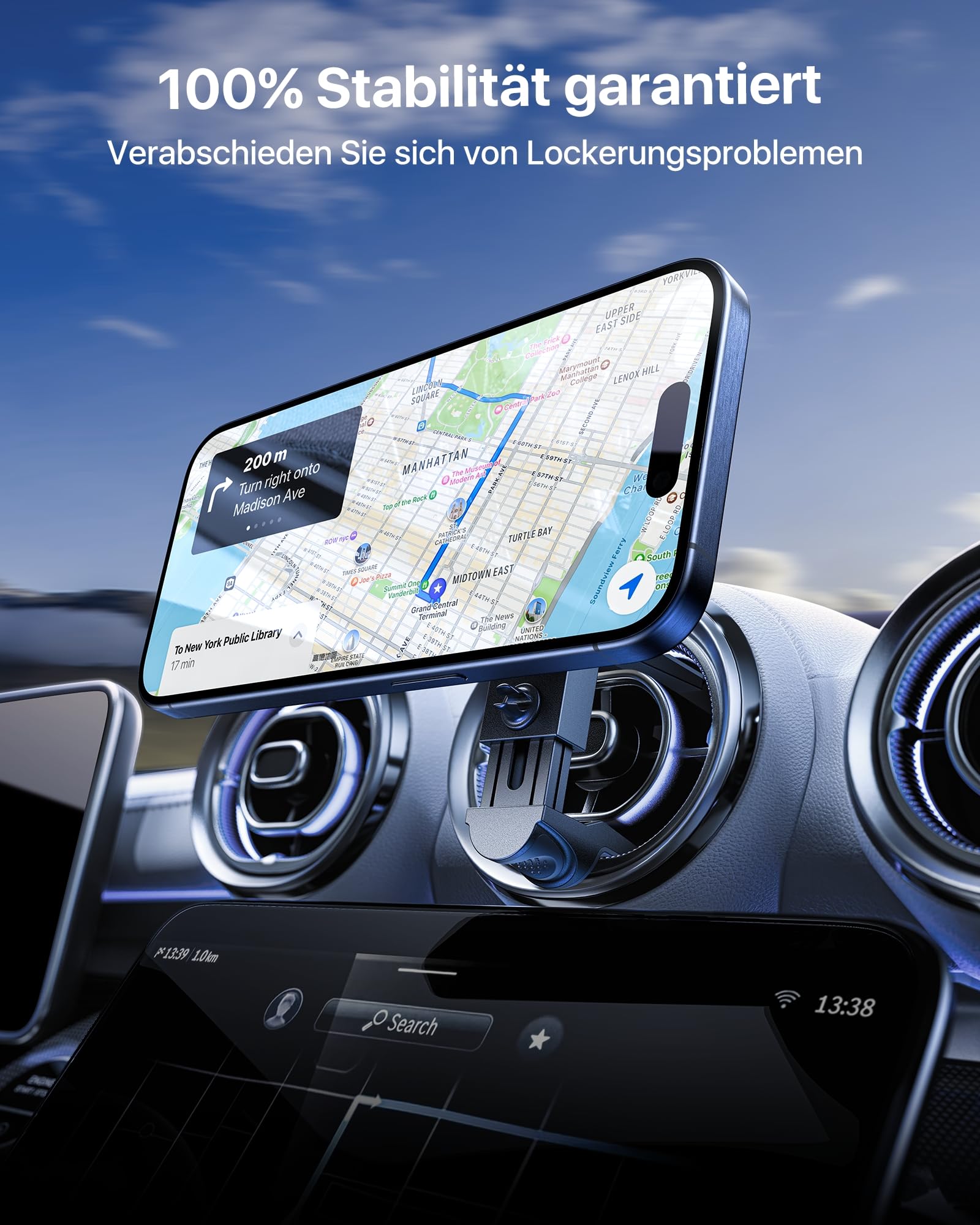 andobil Handyhalterung Auto für MagSafe Autohalterung Runde lüftung[20xN56 Stärkste Magnete]Magnet KFZ Handy Halterung für Mercede Benz A/B/C/E/S-Klasse/Sprinter/W206/ Audi zubehör für iPhone Samsung