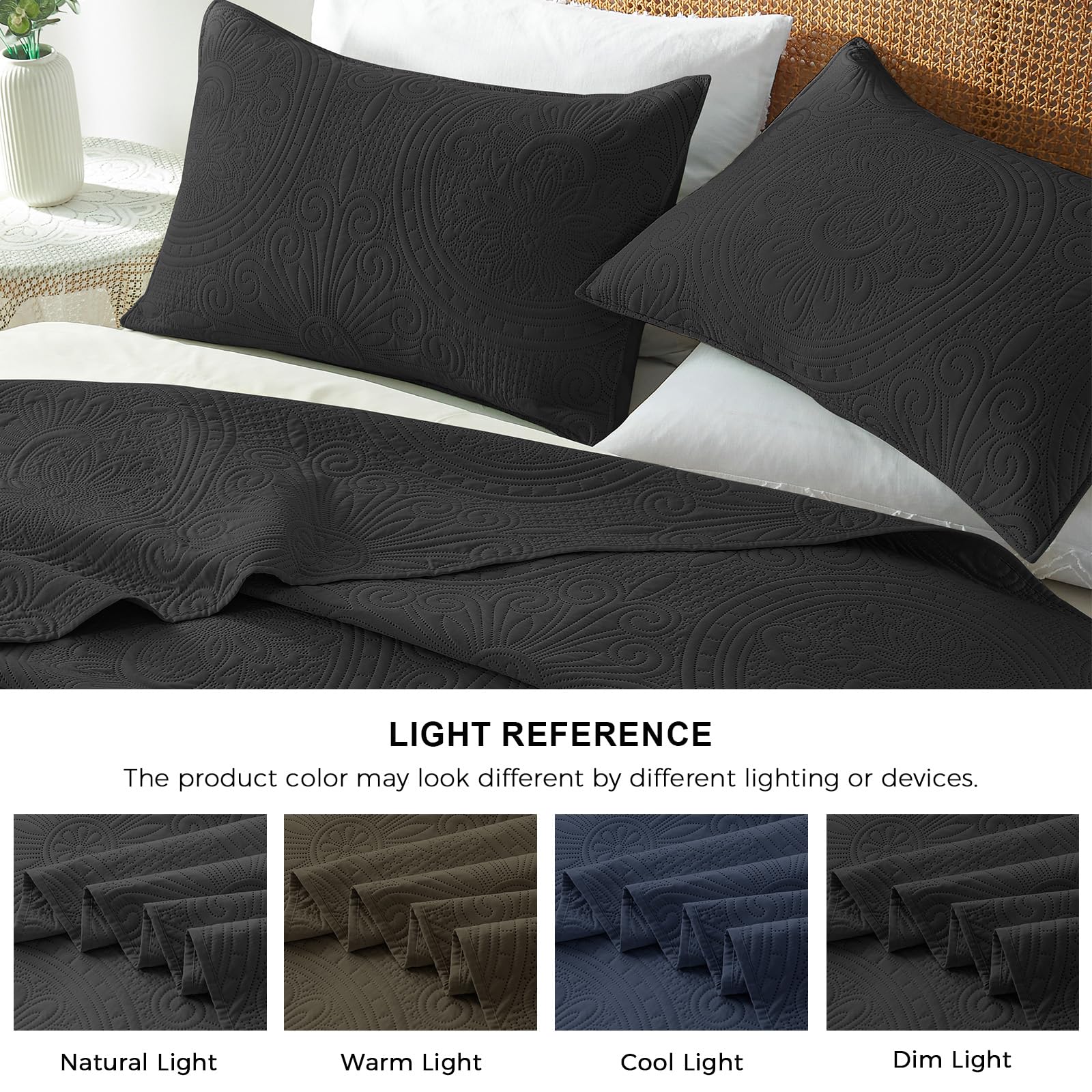 WURUIBO Set di biancheria da letto king size, 3 pezzi