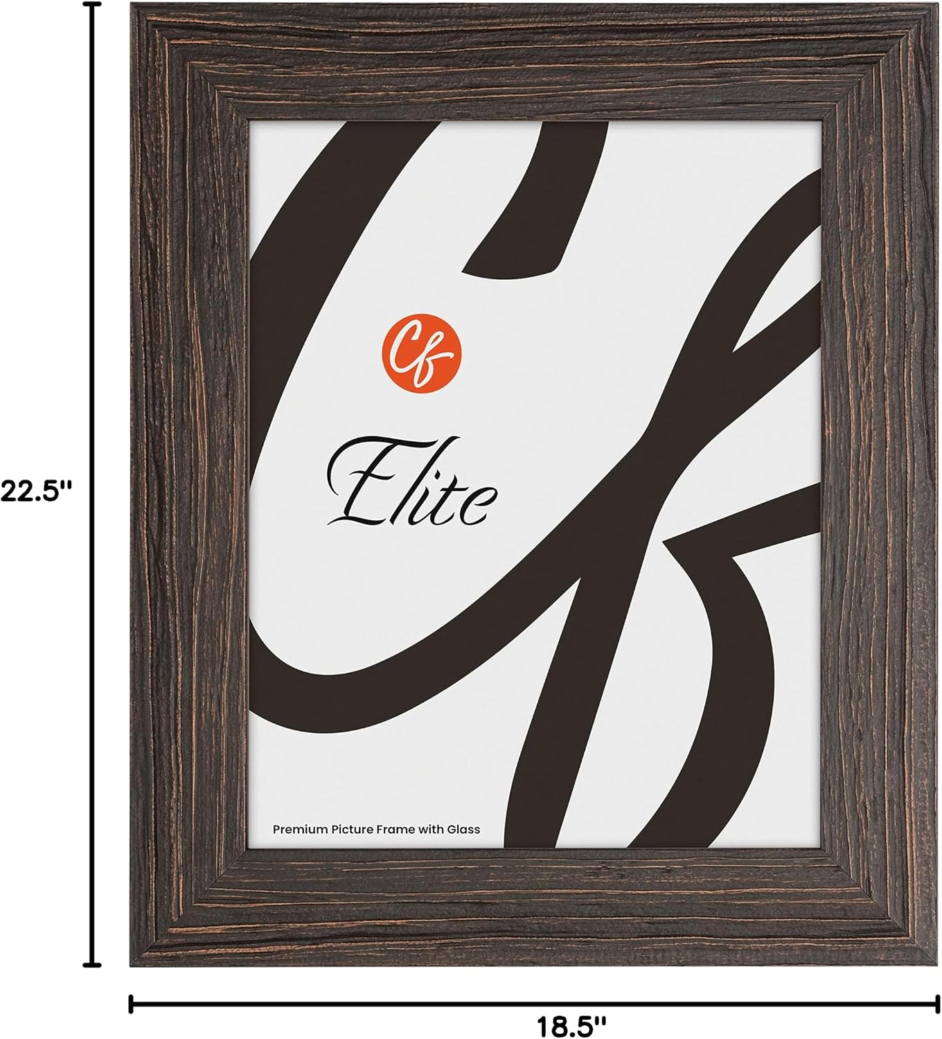Craig Frames Elite Sherwood, 16x20 Picture Frame With Glass, Espresso Brown