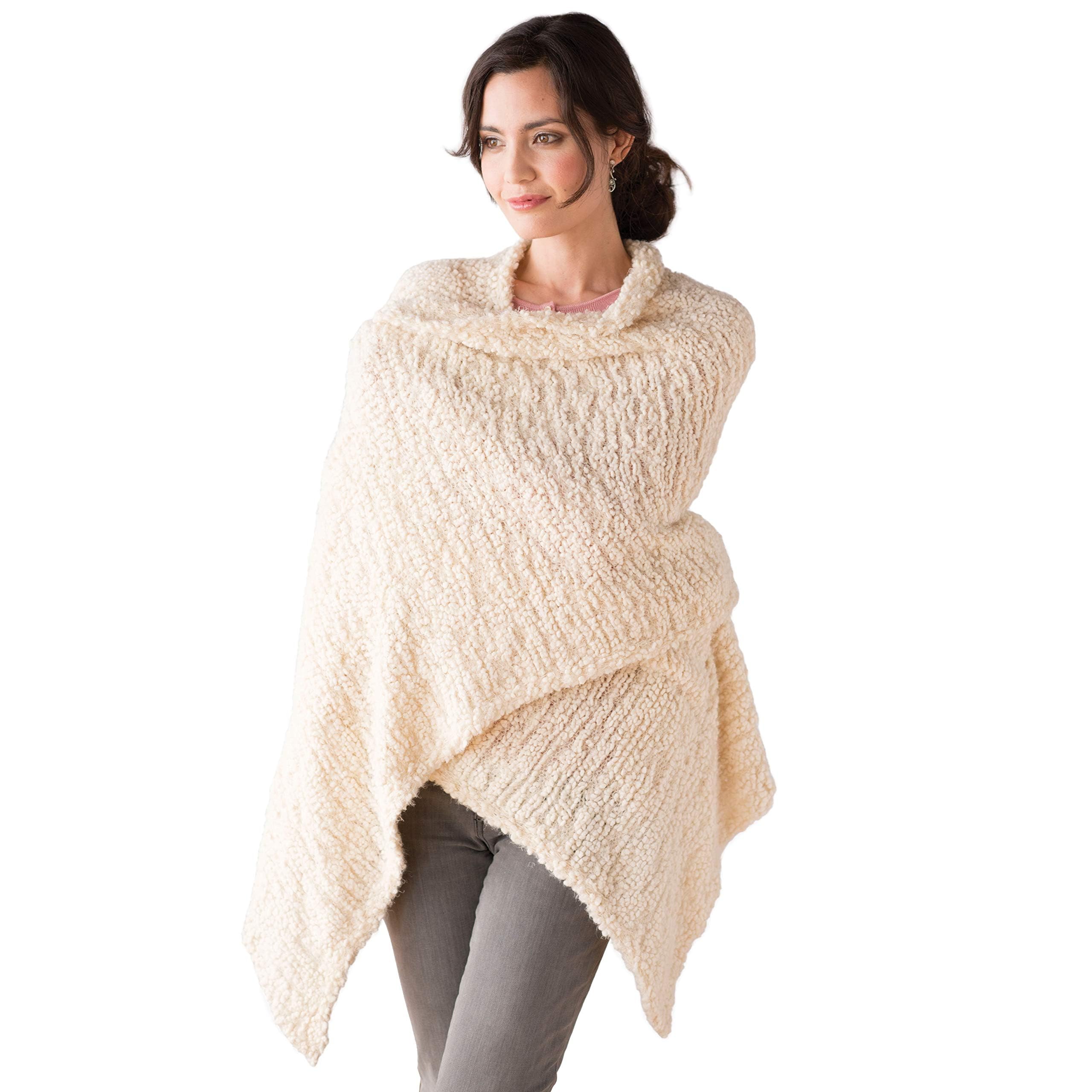 Cream Women's One Size Soft Knit Nylon Giving Shawl Wrap in Gift