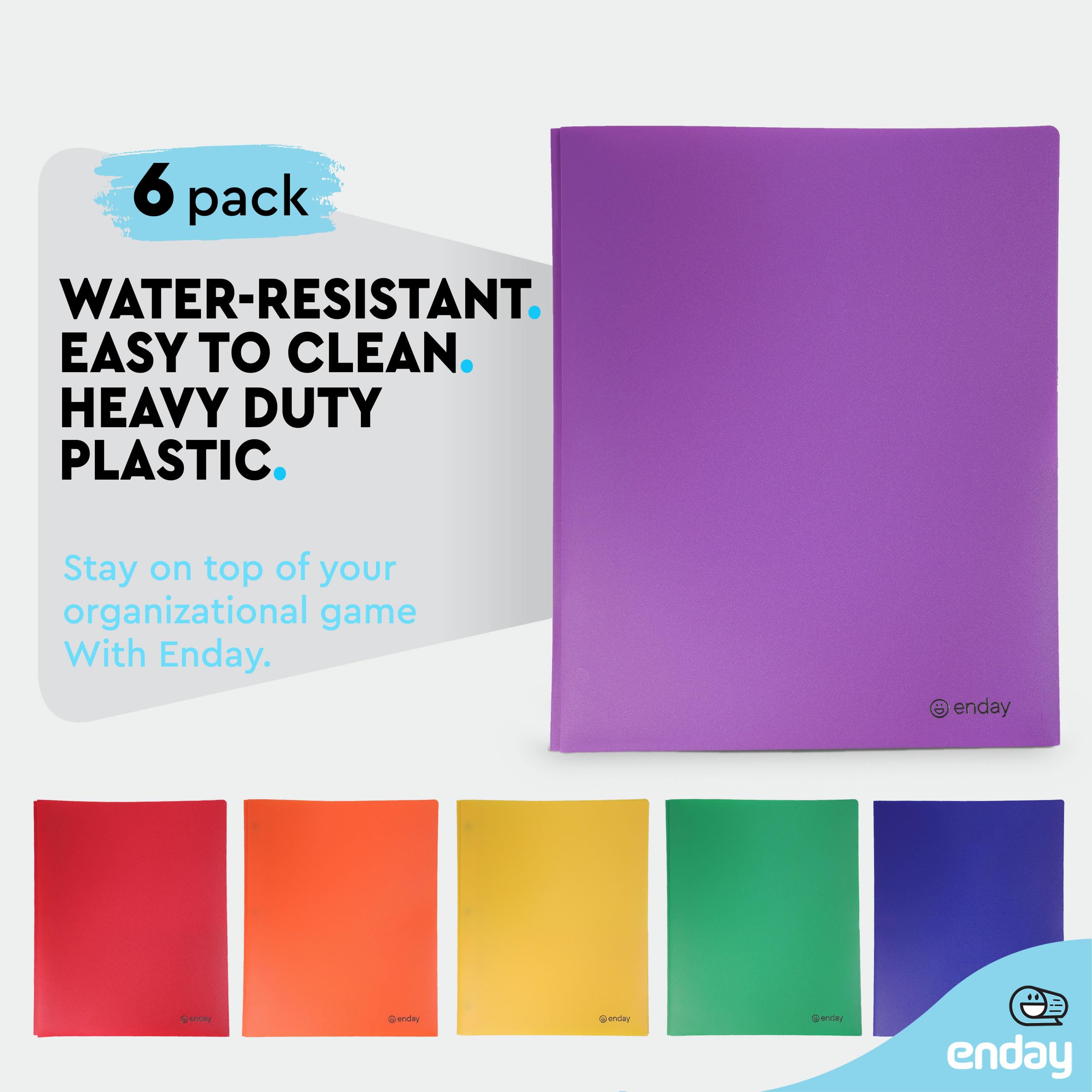 Carpetas de plástico con bolsillos y puntas, carpeta de dos bolsillos con clavos, carpetas de 3 puntas con bolsillos para hojas tamaño carta, colores surtidos en morado, azul, verde, amarillo, naranja