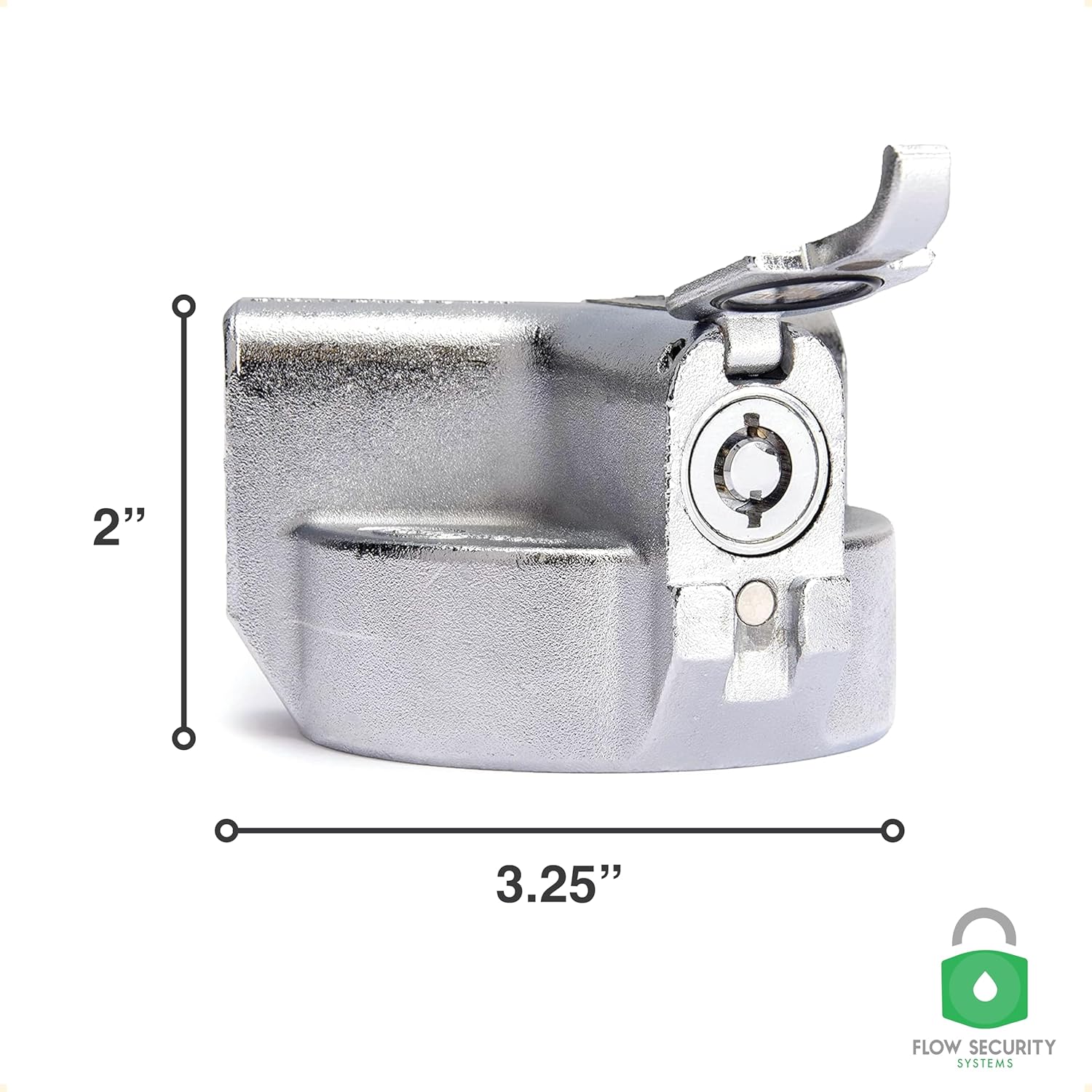 The Flow Security Systems Non-Vented Locking Cap for Heating Oil, Reefer, Transfer, and Above Ground Commercial Fuel Tanks | Prevents Theft & Fuel Vandalism | FSS 750 | Quick Fill Thread - 1CT