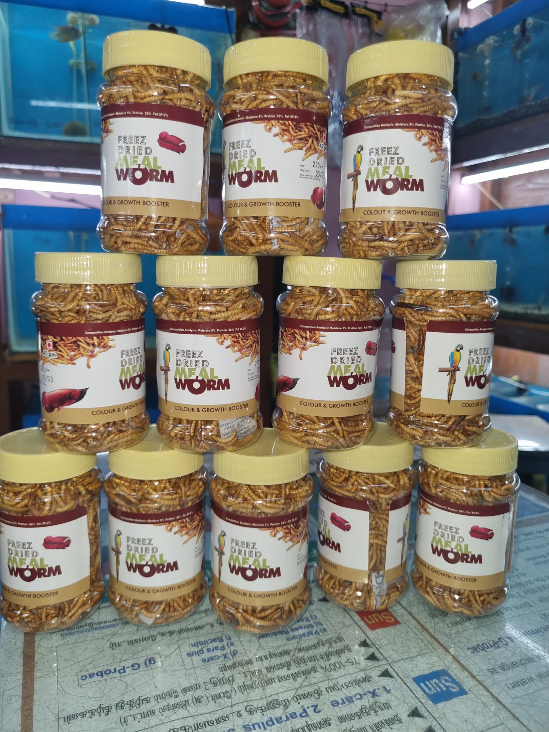 See full amazon price history chart for Fisdoc Freeze Dried Meal Worms for carnivorus Fishes| arowana|flowerhorn|Oscar|Parrot Fishes|Love Birds|Reptiles|Hens|Rich in Protein| Variety Diet Fisdoc Freeze Dried Meal Worms for carnivorus Fishes| arowana|flowerhorn|Oscar|Parrot Fishes|Love Birds|Reptiles|Hens|Rich in Protein| Variety Diet (B0CM1TVZQX) Amazon Price History, Amazon Price Tracker