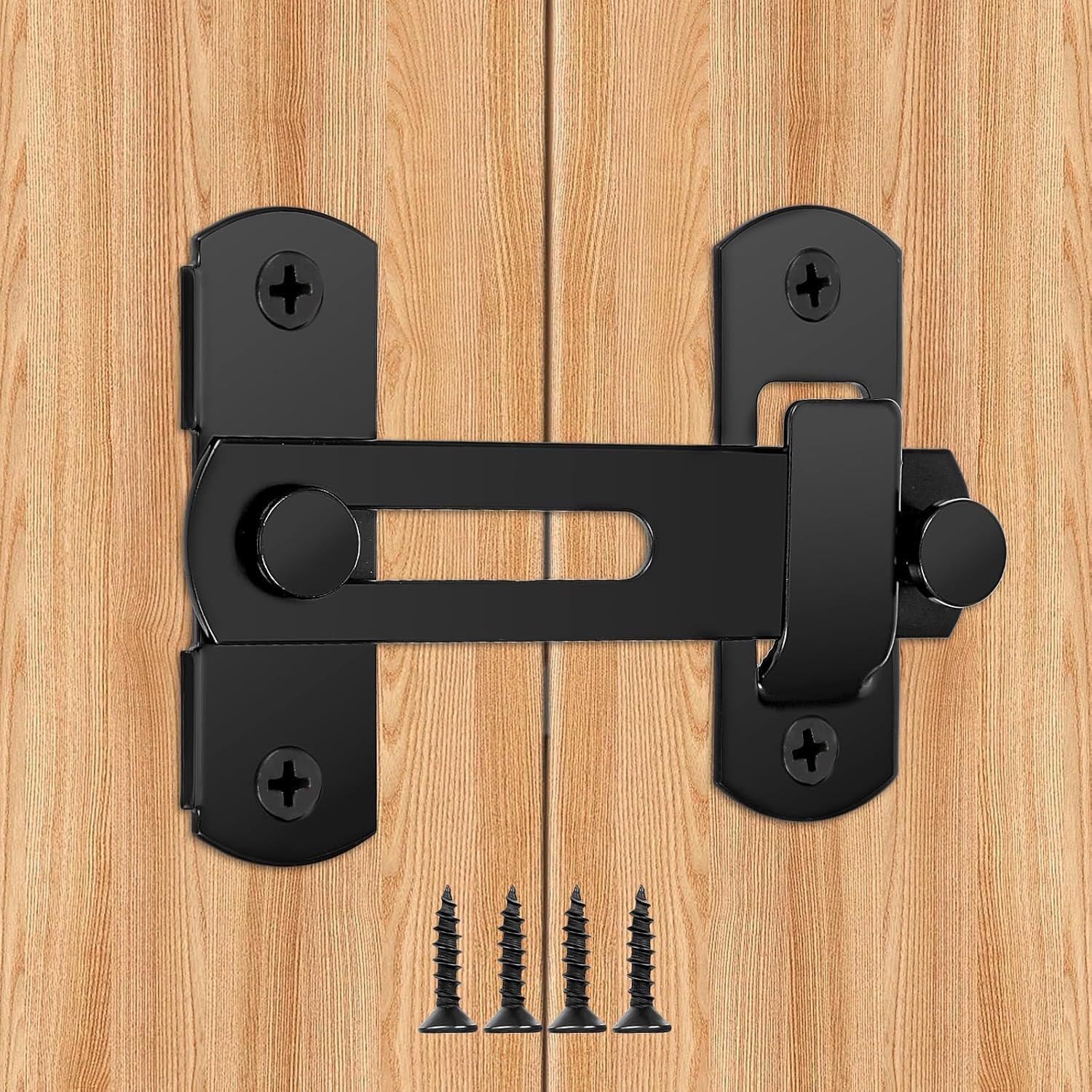 WORTTARS Stainless Steel Flip Latch Door Lock Sliding Barn, Safety Gate Latch for Garden, Bathroom, Garage, Coop, Closet, Cabinet & Window Heavy Duty Bolt Hardware-image-35