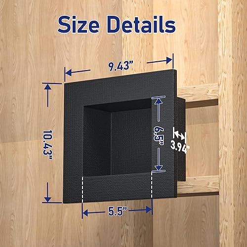 Miniatura 6 de Bernkot Tile Ready - Nicho de ducha interior de 5.5 x 6.5 pulgadas, reposapiés de ducha para pared de baño, nicho de pared prefabricado pequeño