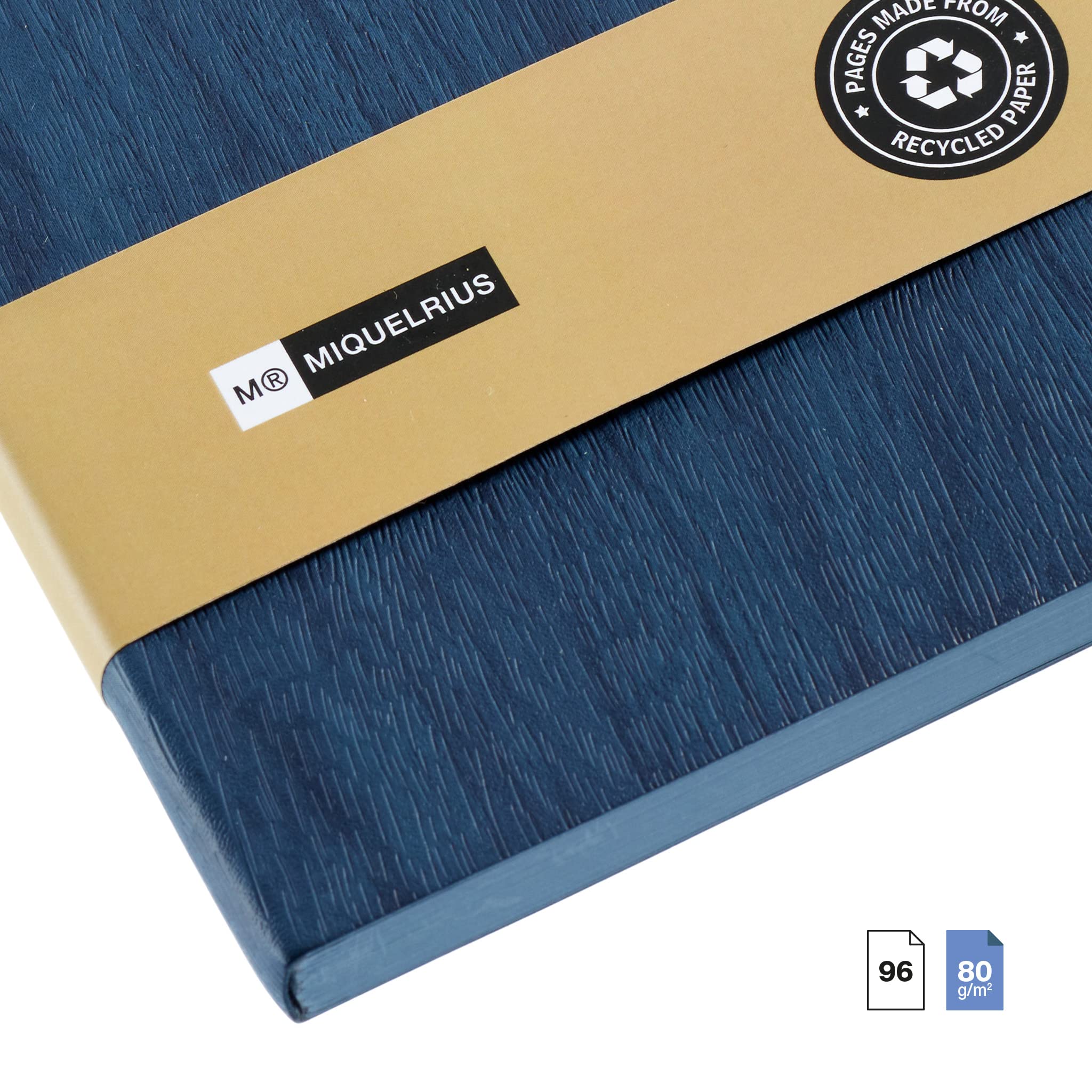 Miquelrius, Recycled A6 notebook, plain notebook with 96 white sheets, 80 g/m² paper - Image 2