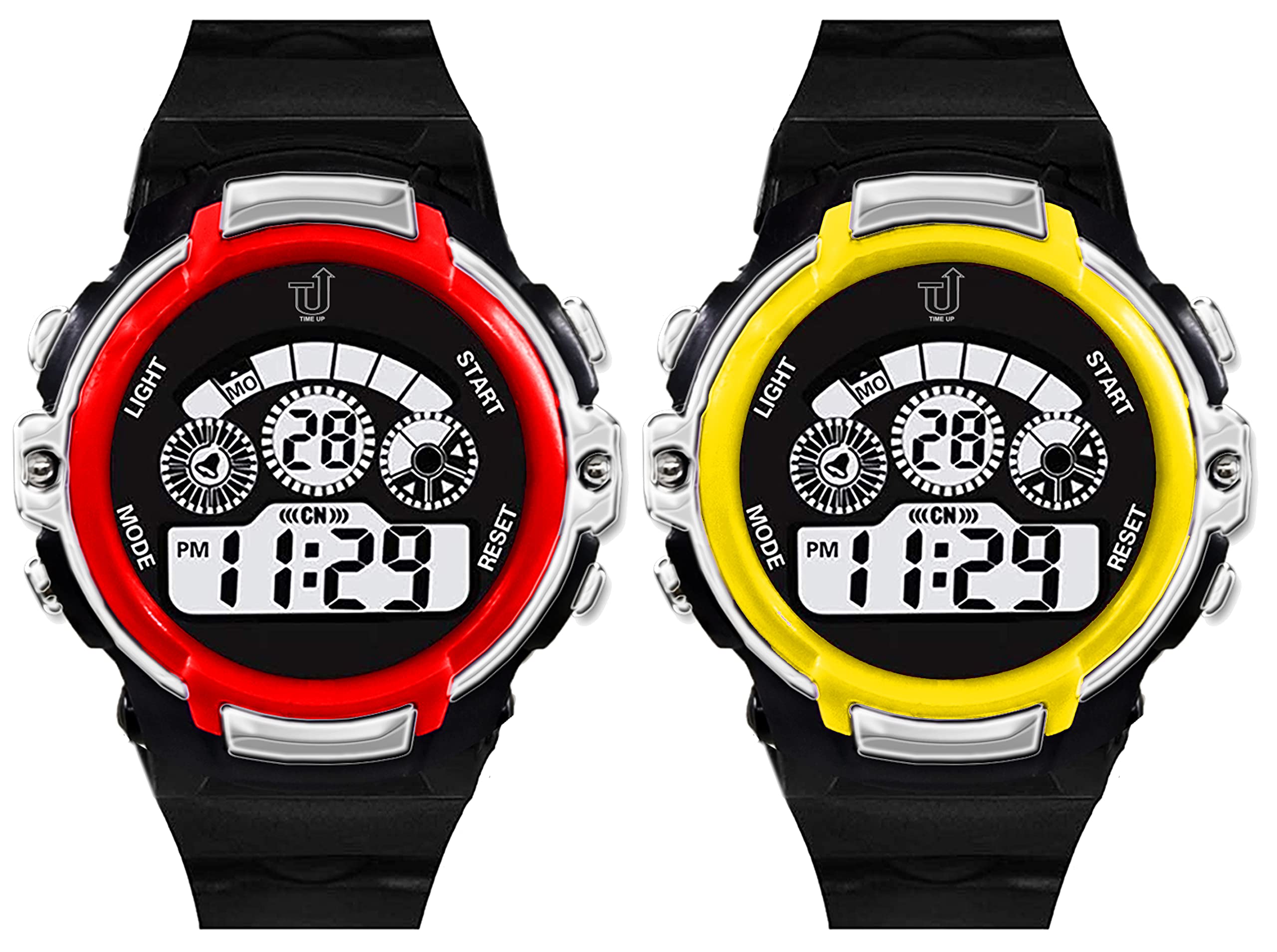 Time Up Digital Water-Proof & LED Light Big Dial Combo 2 Watches for Boys & Girls (5-13 Years)-SRING2-R (Red-Yellow) (B09C4RBNHG) Amazon Price History, Amazon Price Tracker