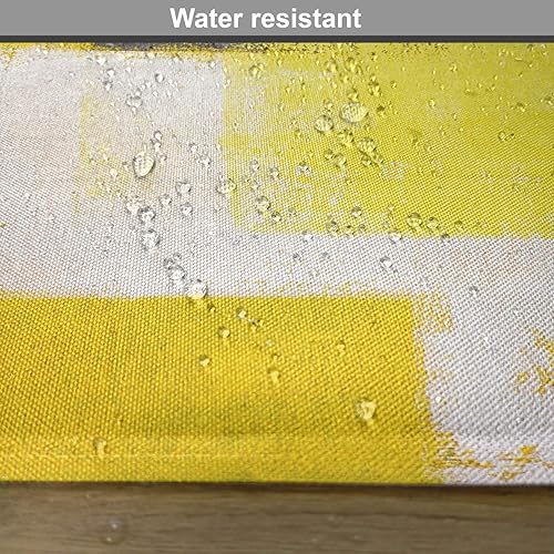 Miniatura 23 de Ambesonne Juego de 4 manteles individuales amarillos y azules, diseño de flores de primavera, flores vibrantes, manteles individuales de tela Azul