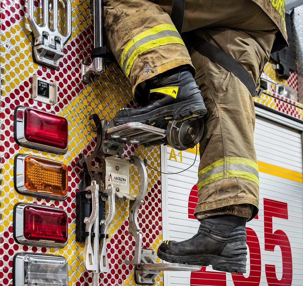 HAIX Fire Eagle Air Composite-Toed Waterproof Firefighting Boots with European Bullhide Leather