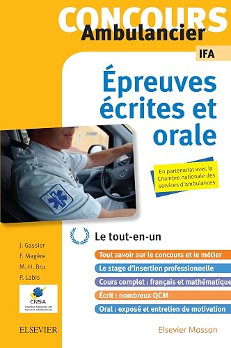 Concours Ambulancier - Écrit et oral - IFA: Le tout-en-un