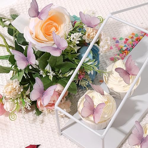 Miniatura 5 de 48 mariposas comestibles para decoración de pasteles, mariposas comestibles, decoración de pasteles, papel de oblea, mariposas, decoración