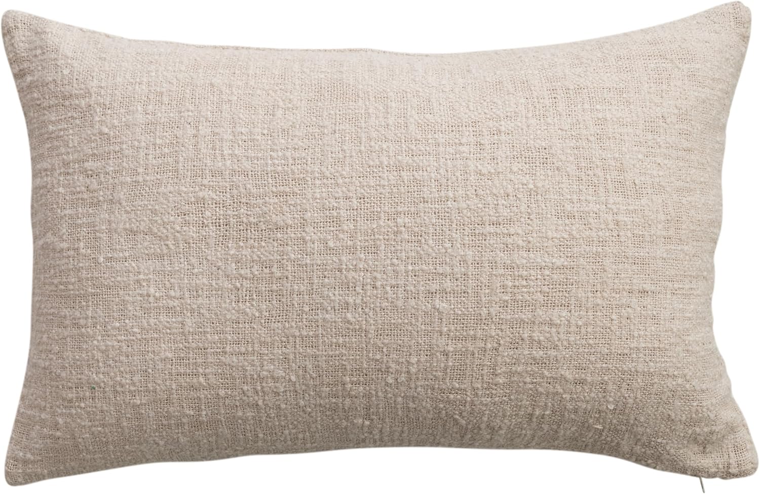 Creative Co-Op Cotton Slub Hand-Embroidered Lumbar Pillow, Multicolor
