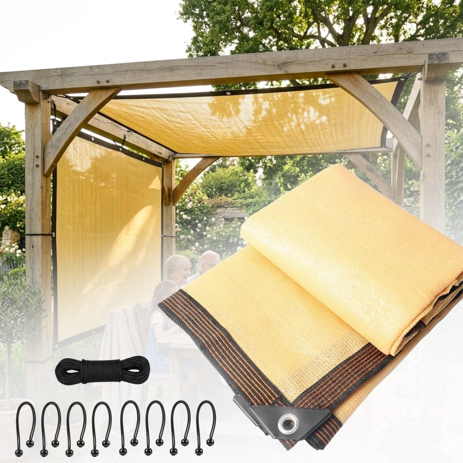 Voile filet toile d'ombrage 90% anti UV protection solaire jardin serre