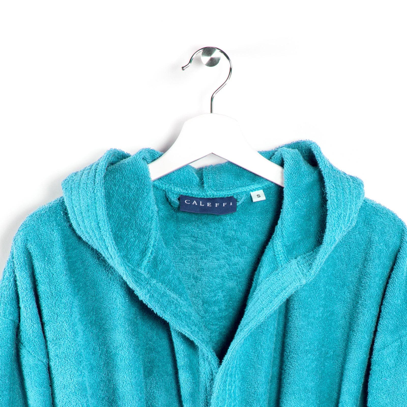 Caleffi - Accappatoio MINORCA per adulti, Donna/Uomo/Unisex con Cappuccio, in Spugna 100% morbido Cotone idrofilo 400gsm, Lavabile in Lavatrice 40° + Asciugatrice, Taglia 3XL Colore ANTRACITE