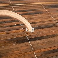 Vista 6 de Cesto rectangular de bambú plegable impermeable con tapa y asas para organizador, ropa, juguetes duraderos contenedor de lavado para fácil transporte